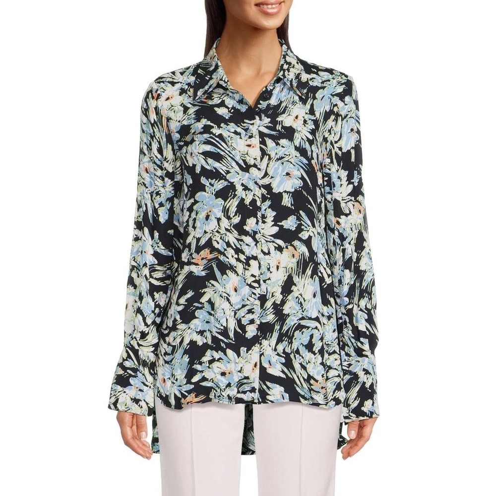REISS Laura Floral Print Shirt Size 2